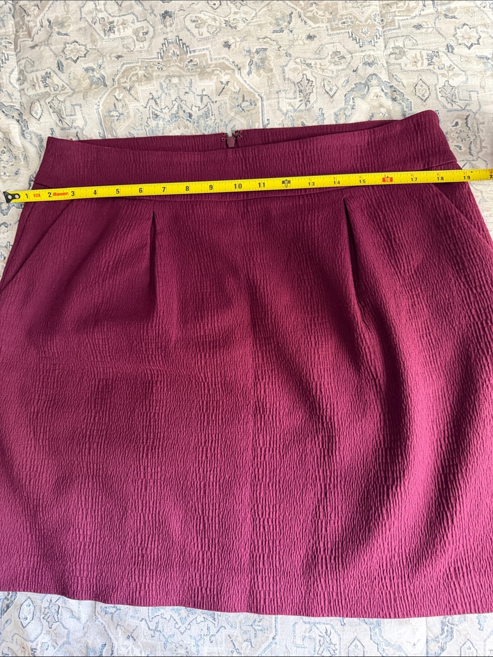 Loft women’s Plum Textured Mini Skirt - Picture 3 of 4